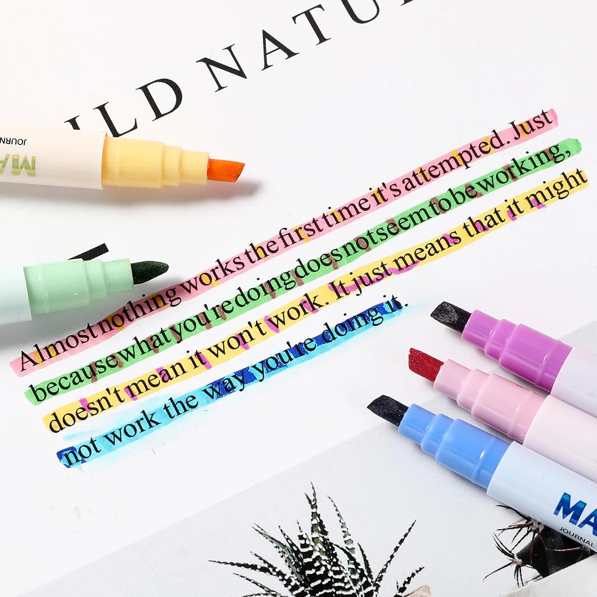 Doppelseitiges Textmarker-Set  – Pastel Highlighter Set Double Ended Bewertung und Preis