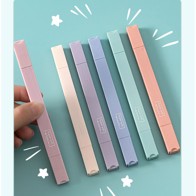 6-teiliges doppelseitiges Text – Pastel Highlighter Set Double Ended Bewertung und Preis